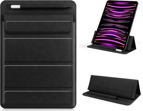 8-11 inch Tablet Sleeve Case with Pen Holder, Slim PU Lightweight Universal case with Foldable Stand for iPad 10th Generation 2022, iPad Pro 11, iPad mini6, Galaxy Tab S9/A9 Plus/A8 etc Red in Saudi Arabia