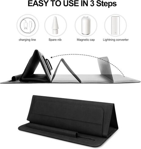 8-11 inch Tablet Sleeve Case with Pen Holder, Slim PU Lightweight Universal case with Foldable Stand for iPad 10th Generation 2022, iPad Pro 11, iPad mini6, Galaxy Tab S9/A9 Plus/A8 etc Red in Saudi Arabia