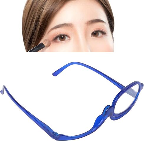 نظارات مكياج محمولة، نظارات مكياج احترافية قابلة للطي، عدسة قابلة للتحويل للمكياج، أزرق (+4.00) in Kuwait
