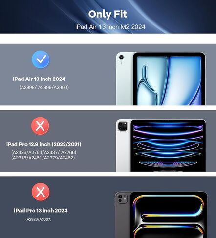 TiMOVO for iPad Air 13 Inch Case M2 2024, Slim Stand Cover for iPad Air 13-inch, Support Touch ID, Auto Wake/Sleep Smart Shell with Translucent Back, iPad Air 13 Case, Starlight in Saudi Arabia