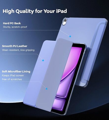 TiMOVO for iPad Air 13 Inch Case M2 2024, Slim Stand Cover for iPad Air 13-inch, Support Touch ID, Auto Wake/Sleep Smart Shell with Translucent Back, iPad Air 13 Case, Starlight in Saudi Arabia