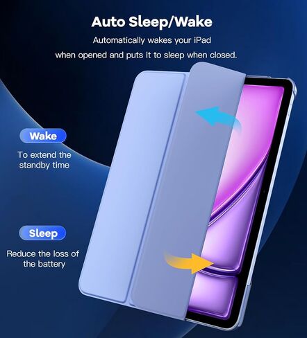 TiMOVO for iPad Air 13 Inch Case M2 2024, Slim Stand Cover for iPad Air 13-inch, Support Touch ID, Auto Wake/Sleep Smart Shell with Translucent Back, iPad Air 13 Case, Starlight in Saudi Arabia