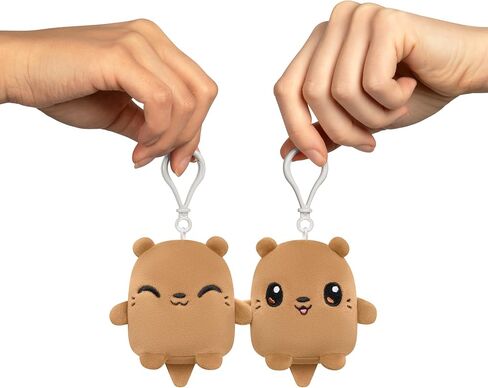 TeeTurtle Plushiverse - Plushmates Besties Keychain Set - Myths and Cryptids - Cute Kawaii Brown Bigfoot and White Yeti - Plush Keychains That Hold Hands in Saudi Arabia