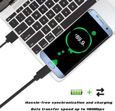 Micro USB Cable 3ft Charging Cord 1Pack Bulk Black,Fast Charging Cable, High Speed Data Transfer Cable, Android Phone Cable for Samsung Galaxy S7 Edge S6 S5 and More in Saudi Arabia