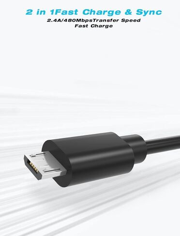Micro USB Cable 3ft Charging Cord 1Pack Bulk Black,Fast Charging Cable, High Speed Data Transfer Cable, Android Phone Cable for Samsung Galaxy S7 Edge S6 S5 and More in Saudi Arabia