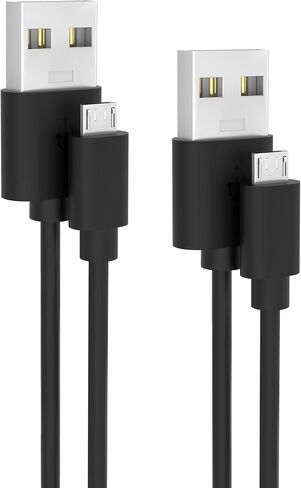Micro USB Cable 3ft Charging Cord 1Pack Bulk Black,Fast Charging Cable, High Speed Data Transfer Cable, Android Phone Cable for Samsung Galaxy S7 Edge S6 S5 and More in Saudi Arabia