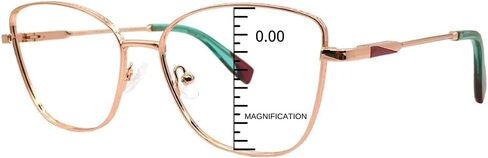 ProEyes Mia, Progressive Blue Light Blocking Readers, 0 Strength on Top Lens, Spring Hinge, Lightweight, Durable in Saudi Arabia