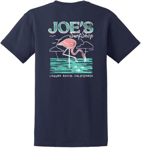 JOES SURF SHOP Flamingo Logo Short Sleeve Heavyweight Tee in Reg, Big and Tall in Saudi Arabia