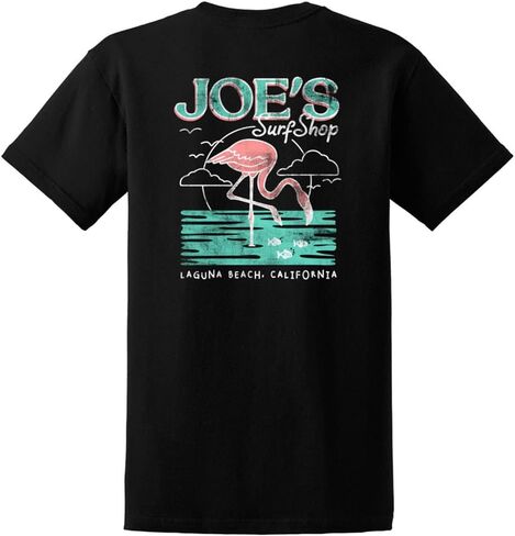 JOES SURF SHOP Flamingo Logo Short Sleeve Heavyweight Tee in Reg, Big and Tall in Saudi Arabia