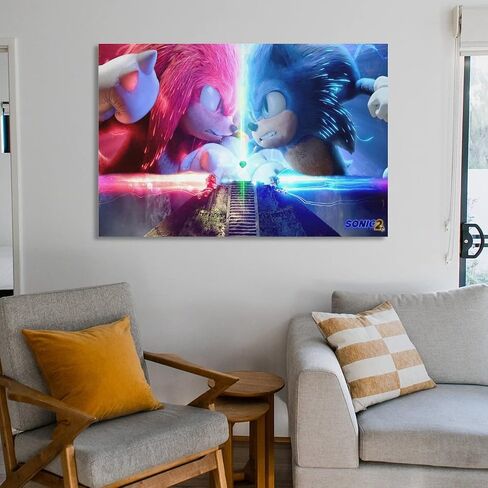 Cartoon Poster Art Sonicds The Hedgehog 2 Poster Prints on Canvas Paitng Home Kitchen Wall Decor 08x12inch(20x30cm) in Saudi Arabia