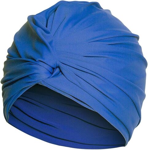 Colorful Pleated Extra Large Nylon Cloth Swim Cap for Women Swimming,Swimming Cap Comfort Hot Spring Bathing Caps for Adult Men Women Long Hair in Kuwait