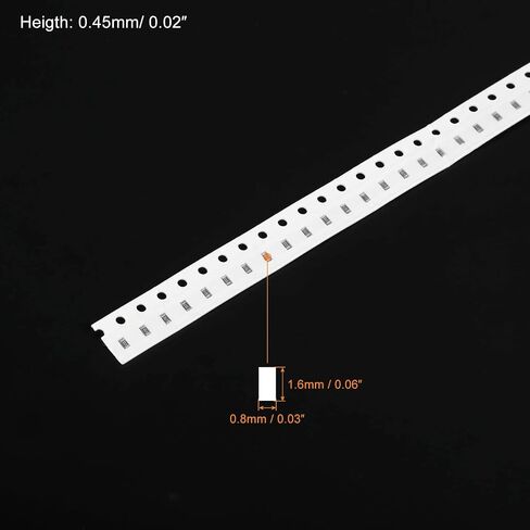 PATIKIL 0603 Chip Resistor, 100 Pack 20K Ohm 1% Tolerance 1/10W Surface Mount Device Thick Film Resistor Kits for Electronic Product in Saudi Arabia