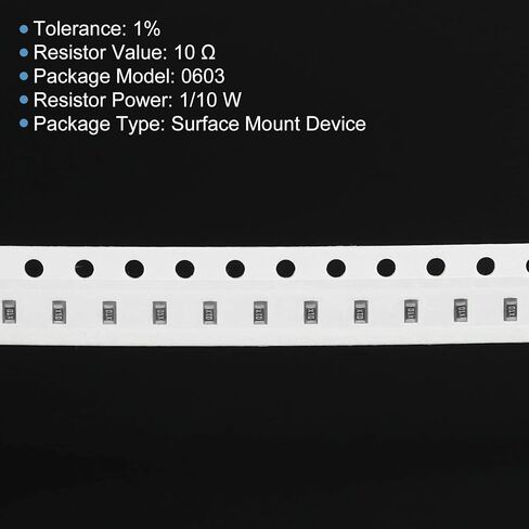 PATIKIL 0603 Chip Resistor, 100 Pack 20K Ohm 1% Tolerance 1/10W Surface Mount Device Thick Film Resistor Kits for Electronic Product in Saudi Arabia