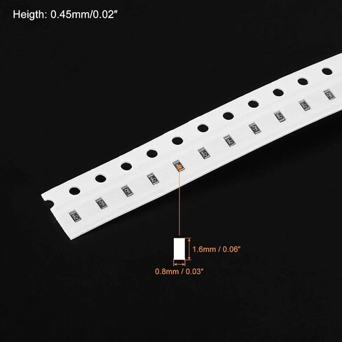 PATIKIL 0603 Chip Resistor, 100 Pack 20K Ohm 1% Tolerance 1/10W Surface Mount Device Thick Film Resistor Kits for Electronic Product in Saudi Arabia