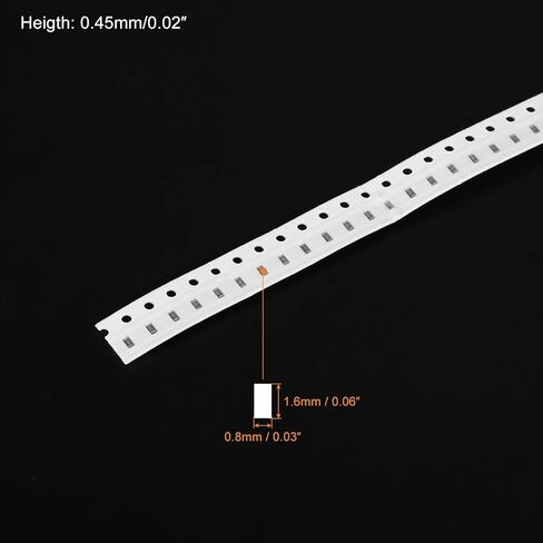 PATIKIL 0603 Chip Resistor، 100 Pack 20K Ohm 1% Tolerance 1/10W جهاز تثبيت السطح مجموعات مقاومة الأغشية السميكة للمنتجات الإلكترونية in Kuwait