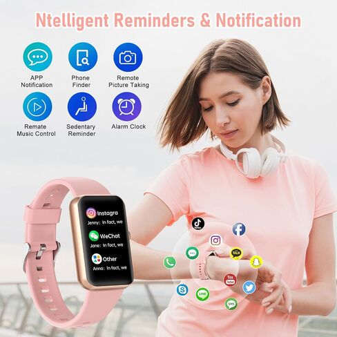 Fitness Tracker with Blood Oxygen,Blood Pressure, Sleep,24/7 Heart Rate Monitor,IP68 Waterproof Activity Trackers and Calorie Smart Watch with Step Tracker,Step Counter for Women Men(Black) in Saudi Arabia