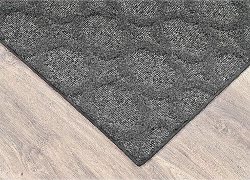 Garland Rug Garden Trellis 9 ft. x 12 ft. Indoor/Outdoor Area Rug Heather Gray in Saudi Arabia