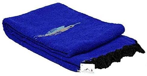 Open Road Goods Mint Green/Teal Thunderbird Heavyweight Yoga Blanket- Made for Yoga! Hand-Made Mexican Blanket (Acrylic Blend, XL) in Saudi Arabia
