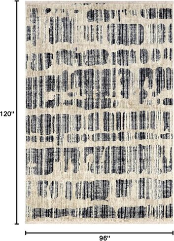 Rugs USA x Prabal Gurung Lafayette Abstract Striped Area Rug, 5x8, Beige in Saudi Arabia