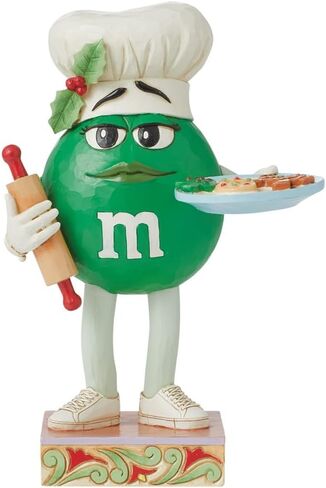 Enesco M&M's by Jim Shore M&M Green Character with Fresh Baked Cookies Figurine- Stone Resin Hand Painted Crafted Collectible M&M Figurines Home Decor Statue, 6.3 Inch in Saudi Arabia