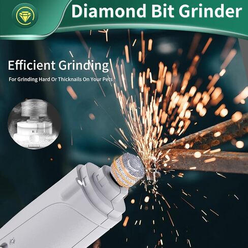 Dog Nail Grinder and Clipper with Quick Sensor- New 2 in 1 Pet Nail Trimmer for Dogs and Cats, Strong and Quiet Low Vibration Electric Nail Grinder Rechargeable Small Medium Large Breed in Saudi Arabia