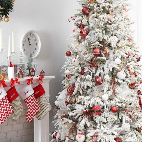 KI Store White Christmas Tree Picks Sprays Set of 20 Glittered Twigs Decor for Christmas Tree Decoration Wreath Garland Floral Arrangement in Saudi Arabia