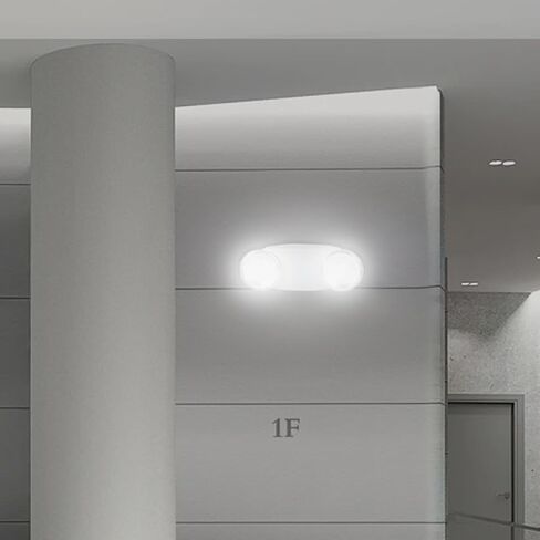 ضوء طوارئ LED، مصابيح طوارئ تجارية قابلة للتعديل برأسين، تركيبات إضاءة خروج سلكية، مقبس 200 لومن في لمبة LED لحالات الطوارئ في المنزل والأعمال in Kuwait