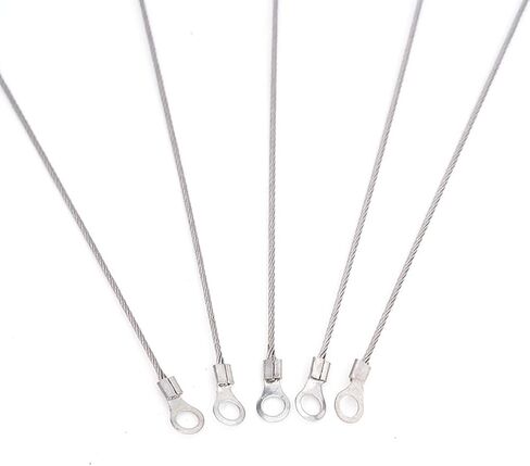 GSHLLO 10 Pcs Stainless Steel Hanging Rope Safety Cable Lock Chain Security Wire Rope Light Lamp Billboard Metal Wire Tether Lanyard Kit in Saudi Arabia