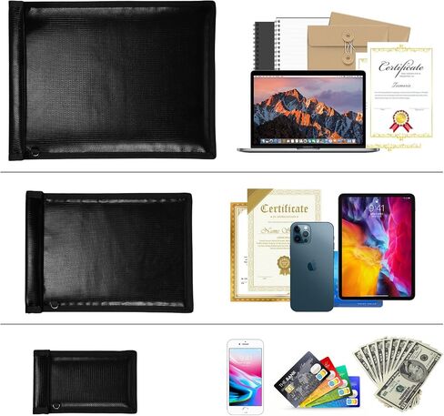 Faraday Bags (20 x 15in), Faraday Bag EMP Proof, Faraday Cage for Laptops & Phones & Tablets, Faraday Cage for Anti-Theft Anti-Tracking, Fireproof & Waterproof RFID Signal Blocker Pouch in Saudi Arabia
