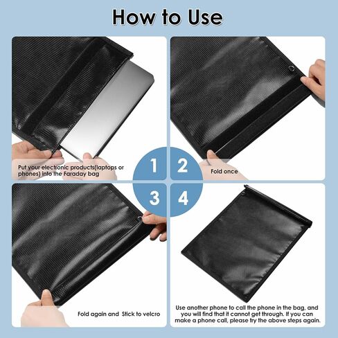 Faraday Bags (20 x 15in), Faraday Bag EMP Proof, Faraday Cage for Laptops & Phones & Tablets, Faraday Cage for Anti-Theft Anti-Tracking, Fireproof & Waterproof RFID Signal Blocker Pouch in Saudi Arabia