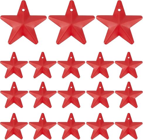 GORGECRAFT 30PCS 1.6" Black Metal Star Decor Barn Star with Hole Iron Vintage Wall Arts Hanging Wall Decors for Crafts House Christmas Independence Day Indoor Outdoor DIY Handmade Accent in Saudi Arabia