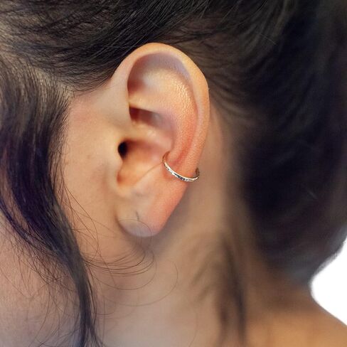 Rose Gold Smooth Thick 16 Gauge Ear Cuff - For Pierced or Non Pierced - Pink Gold Ear Wrap Piercing Smooth Design 14K Rose Gold Filled 16g 10MM in Saudi Arabia