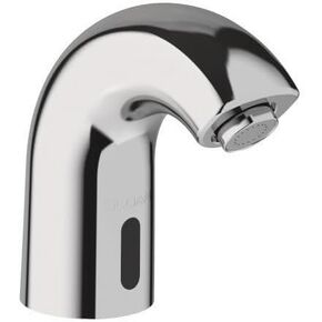 Sloan SF-2100 Sensor Activated Touch-Free Faucet, Commercial Grade w/Mounting Hardware - 0.5 GPM Plug Adapter Hardwired Deck-Mounted Low Body with 4" Trim Plate, Polished Chrome Finish, 3362103