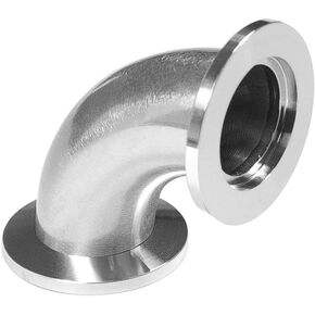 KF25 90 Degree Vacuum Elbow, 1-1/2 Tube OD Sanitary Ferrule Elbow 90 Degree Pipe Fitting SS 304 Tri Clamp 1.5 Inch， Stainless Steel Adapter Vacuum Oven