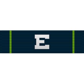 US Navy Pistol Marksmanship E Expert Ribbon 2 Stripes Bumper Sticker (Marksman Gun Sharpshooter Vinyl Decal for car Truck or Laptop (1.5 x 6 inch) USN Licensed