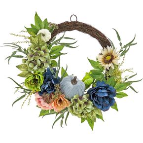 National Tree Company 24" Floral Decorated Harvest Wreath