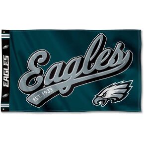 WinCraft Philadelphia Eagles Script Logo Premium Flag