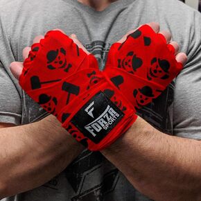 Forza Sports 180" Mexican Style Boxing and MMA Handwraps (Clown Red)