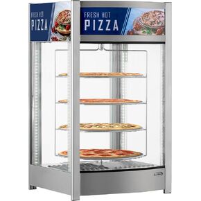 KoolMore 18 in. Commercial Pizza Display Warmer with 4 Rotating Racks in Stainless-Steel (KM-HPD4-18)