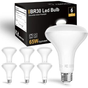 dalattin 12 Pack BR30 LED Bulbs 65W Equivalent, Dimmable Indoor Flood Lights 5000K Daylight White, 9W, 800 Lumens, E26 Base, LED Recessed Light Bulb for Living Room, Bedroom, Bathroom, Kitchen