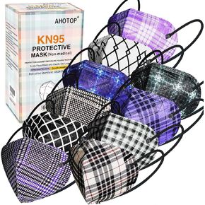 KN95 Face Masks with Design, 60 Pack Individually Wrapped, 5 layer for Adults Women Men