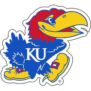 KU KANSAS Large 11.5" Jayhawk Decal