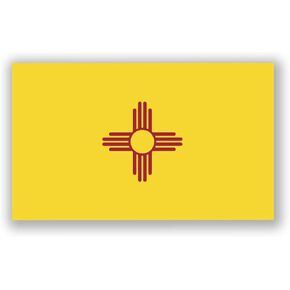 2-Pack New Mexico State Flag Decal Stickers | Official Flag of New Mexico Stickers | 5-Inches by 3-Inches | Premium Quality Vinyl | PD337