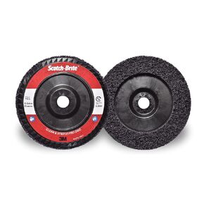 قرص 3M Scotch-Brite Clean and Strip XT Pro، XO-DC، SiC إضافي خشن، T27، 7 بوصة × 7/8 بوصة، عبوة من 5 قطع، كربيد السيليكون يقطع بقوة ويترك لمسة نهائية رائعة، يقاوم التحميل، أرجواني