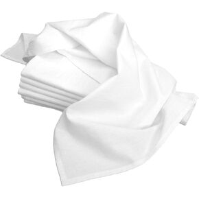 Aunt Martha's 18-Inch by 28-Inch Flour Sack Dish Towels, Premium 130 Thread Count, White, Set of 7