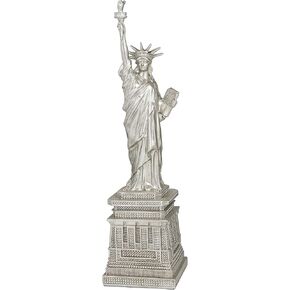 The Novogratz Polystone Statue of Liberty Decorative Sculpture Home Decor Statue, Accent Figurine 5" x 4" x 17", Gold