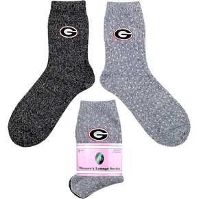 Georgia Bulldogs Women's Lounge Socks (2 Pack) - NCAA Officially Licensed