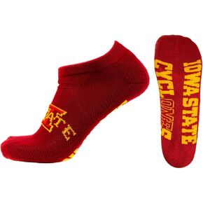 NCAA Iowa State Cyclones Maroon No-Show Footie Sock, One Size Fits Most