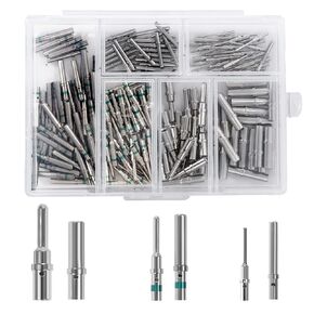200PCS Pin Connectors for Deutsch Connector Kit - Premium Solid Contacts for Reliable Connections| Size 12 16 20 DTP DT DTM Connector Kit| Durable and Easy to Install for Automotive and DIY Projects