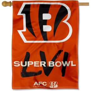Cincinnati Bengals Super Bowl LVI AFC Champions House Banner Flag